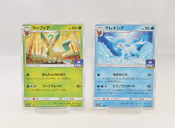 Pokemon card Set of 2 Leafeon 382/SM-P Glaceon 385/SM-P Gym Promo Japanese LP - Image 1