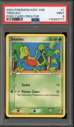 Pokemon Treecko Kids' WB! Poke Card Creator #1 PSA 9 Mint - Image 1