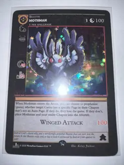 1 Of 100 2020 MetaZoo Games LLC Mothman Sample Card Ungraded Mint - Image 1