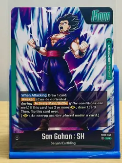 Son Gohan : SH FB09-049 Leader Alternate Art Dual Evolution Dragon Ball Card Eng - Image 2