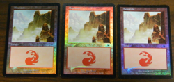MTG Onslaught FOIL Mountains x3 (#344) LP - Excellent - Image 1