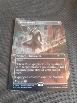 Silver Shroud Costume Foil 915 MTG Secret Lair Magic Miscut Crinkled - Image 1