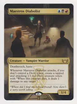 Altered Maestros Diabolist LP MTG Magic Hand Painted Unique Custom Extended Art! - Image 1