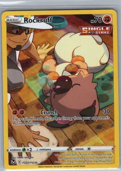 Rockruff TG07/TG30 SWSH12: Silver Tempest Trainer Gallery - Pokemon Card - NM - Image 1