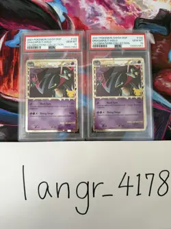 2X POKEMON 2021 DRAGAPULT 132 HOLO SWSH BLACK STAR PROMO CELEBRATIONS PSA 10 - Image 3