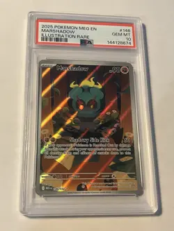 2025 Pokemon Mega Evolution Marshadow #146 Illustration Rare PSA 10 GEM MINT - Image 1