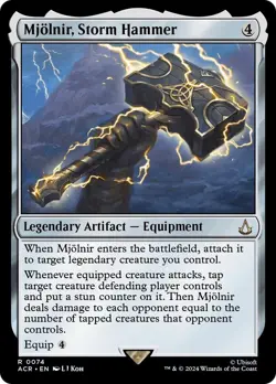🧙Mjolnir, Storm Hammer R FOIL 0074 ACR MTG - Image 1