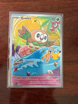 Rowlet 043 Mega Evolution Promo MEP Pokemon Illustration Promo NM Holo - Image 1