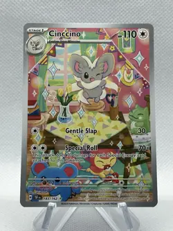 Pokemon TCG Cinccino Scarlet & Violet-Temporal Forces 183/162 Illustration Rare - Image 1
