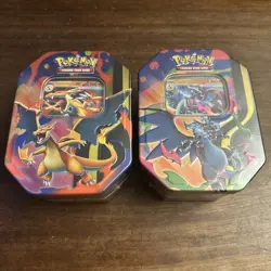 Brand New - Pokemon TCG Mega Charizard EX Tin Set X & Y (2 Tins) Factory Sealed - Image 1