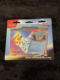 Pokemon TCG Prismatic Evolutions Tech Sticker Collection Glaceon 3 Pack Sealed - Image 1