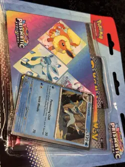 Pokemon TCG Prismatic Evolutions Tech Sticker Collection Glaceon 3 Pack Sealed - Image 4