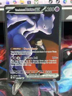 Team Rockets Mewtwo EX 281/217 SIR Ascended Heroes Full Art Holo Pokemon TCG, NM - Image 1