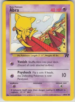 Pokemon TCG Abra Common Team Rocket 49/82 - Image 1