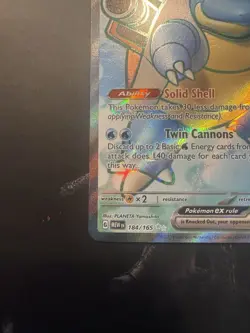 Blastoise ex 184/165 Scarlet & Violet 151 Full Art Holo NM Pokemon - Image 3