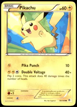 Pikachu 50/149 Boundaries Crossed Common Normal HP Pokemon TCG - Image 1