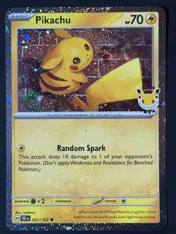 SWIRL Pikachu 051 /162 Stamped 2026 Pokemon Day 30th Anniversary Promo NM - Image 2