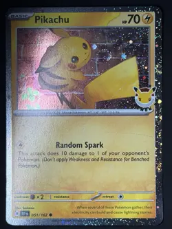 SWIRL Pikachu 051 /162 Stamped 2026 Pokemon Day 30th Anniversary Promo NM - Image 3
