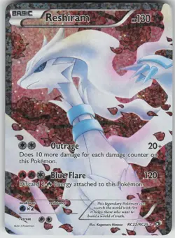 Pokemon TCG Reshiram Full Art Legendary Treasures: Radiant Collection RC22/RC25 - Image 1