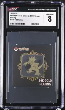 Golduck Pokemon Candy Stickers (2023) Korean Striking 24k Gold Plating CGC 8 - Image 1