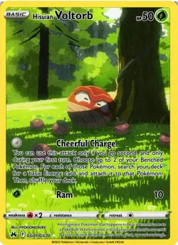 Pokemon TCG Hisuian Voltorb Crown Zenith: Galarian Gallery GG01/GG70 Holo NM - Image 1