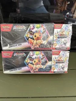 🔥Pokemon Prismatic Evolutions Surprise Box + Booster Bundle Lot Of 2🔥 - Image 1