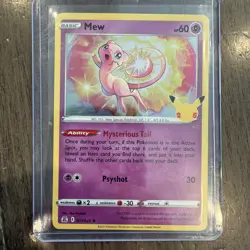 Mew 11/25 Holo Rare Pokemon TCG Celebrations 25th Anniversary - Image 1