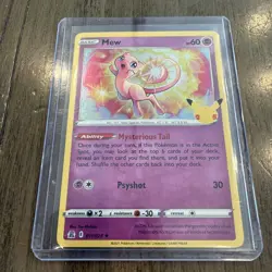 Mew 11/25 Holo Rare Pokemon TCG Celebrations 25th Anniversary - Image 3