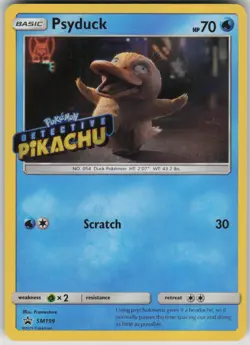 Pokemon TCG Psyduck - (Detective Pikachu Stamped) Promo SM Promos SM199 - Image 1