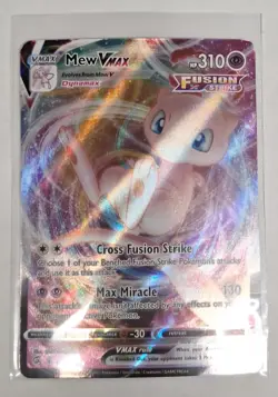 ULTRA RARE Mew VMAX Hp310 FULL ART HOLO Pokemon swsh Fusion Strike Foil - NM - Image 1