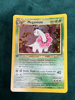 Pokemon Meganium Holo 1st Edition Neo Genesis #10/111 - Image 1
