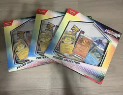 LOT OF 3 POKEMON TCG SCARLET & VIOLET PRISMATIC EVOLUTIONS POSTER COLLECTION BOX - Image 1