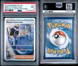 POKEMON MORTY'S CONVICTION 211/162 PSA 9 SIR TEMPORAL FORCES FULL ART MINT - Image 3