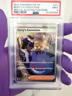 POKEMON MORTY'S CONVICTION 211/162 PSA 9 SIR TEMPORAL FORCES FULL ART MINT - Image 4