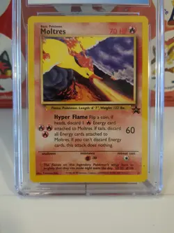 2000 POKEMON BLACK STAR PROMO #21 MOLTRES AOKI ERROR CGC 9.5 Gem Mint - Image 2