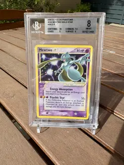 Pokemon Mewtwo Gold Star 103/110 Ex Holon Phantoms ENG BGS 8 Swirl ! 🌀 No PSA - Image 1