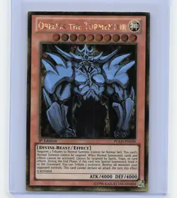 Yugioh Obelisk the Tormentor PGLD-EN030 Premium Gold 1st Edition (NM) - Image 1