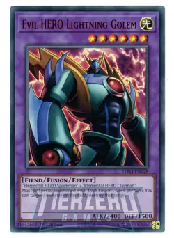 Yugioh Evil HERO Lightning Golem LDS3-EN028 Red Ultra Rare 1st Edition Near Mint - Image 1