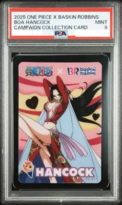 PSA 9 Boa Hancock One Piece x Baskin Robbins Collection Promo Card 2025 MINT - Image 1