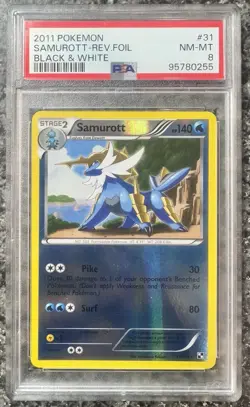 2011 Pokemon TCG Black & White Graded PSA 8 Near Mint Rev. Holo Card #31/114 - Image 1