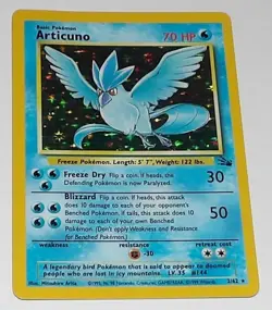 **READ** UNUSED UNPLAYED VF-NM 1995,96,98, 1999 POKEMON HOLO CARD ARTICUNO 2/62 - Image 1