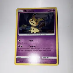 Pokemon Mimikyu Rare Exclusive SM Guardians Rising 58/145 Basic Psychic Card - Image 1