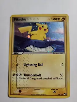 Pikachu 12/17 Pop Series 5 Holo FOIL ERROR Back - Check my shop for rare Pokemon - Image 3