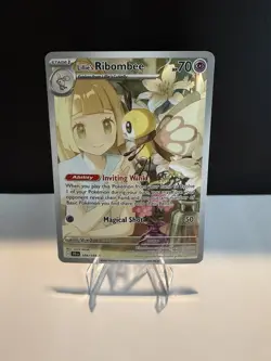 Pokemon TCG Lillie's Ribombee Card Journey Together Illustration, 164/159 - Image 1