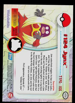 PoPokemon Card - Topps Non Foil TV Animation Edition Jynx #124 - Image 2