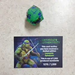 Sirius Ninja Turtles Leonardo Spindown D20 Legendary Limited Edition - TMNT MTG - Image 2