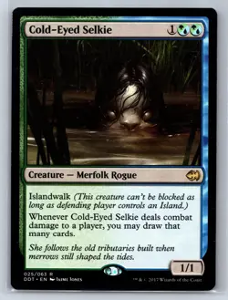 COLD-EYED SELKIE 25 RARE DUEL DECKS: MERFOLK VS. GOBLINS MAGIC: THE GATHERING NM - Image 1