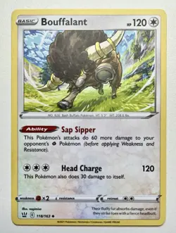 Pokemon TCG Battle Styles Bouffalant 118/163 LP - Image 2