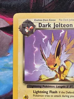 Vintage Dark Jolteon - 38/82 - Team Rocket - Pokemon WOTC NM Unlimited - Image 2