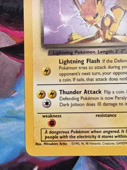 Vintage Dark Jolteon - 38/82 - Team Rocket - Pokemon WOTC NM Unlimited - Image 4